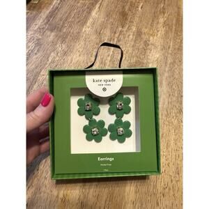 kate spade new york x Target - Green Floral Linear Earrings Limited Edition